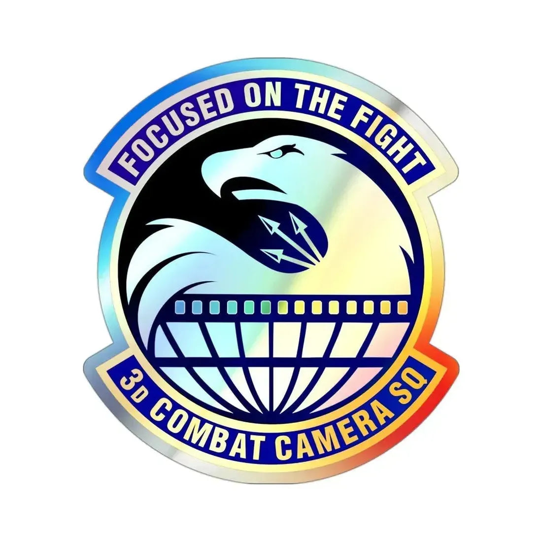 3d Combat Camera Squadron (U.S. Air Force) Holographic STICKER Die-Cut Vinyl Decal 3 Inch Holographic - The Sticker Space