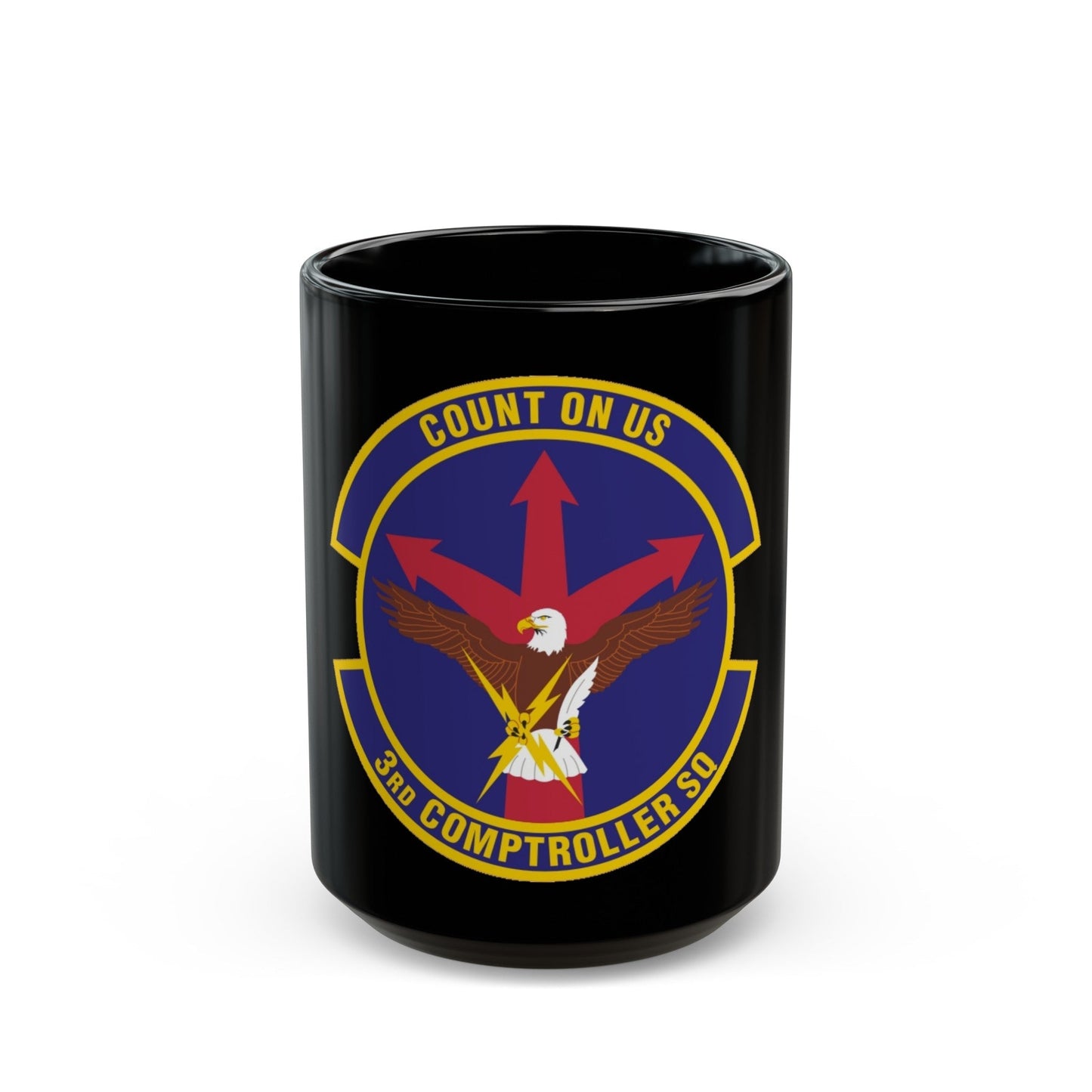 3d Comptroller Squadron (U.S. Air Force) Black Coffee Mug-15oz-The Sticker Space