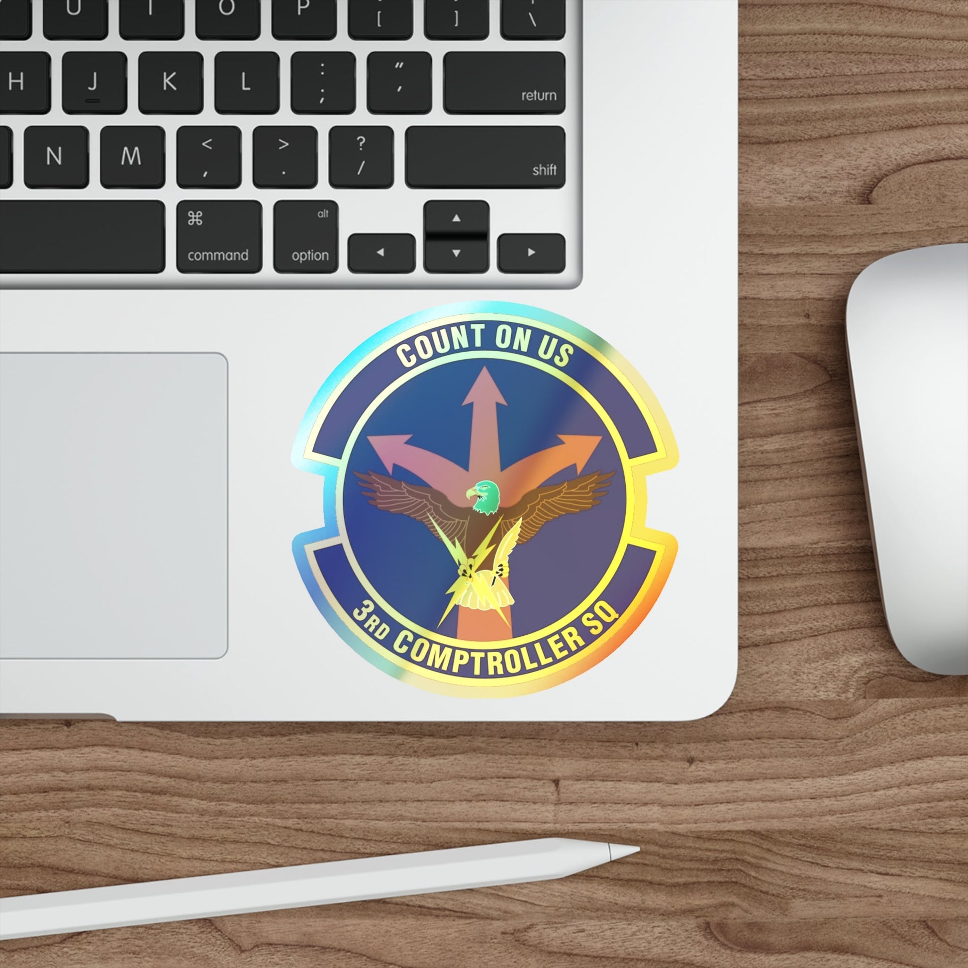 3d Comptroller Squadron (U.S. Air Force) Holographic STICKER Die-Cut Vinyl Decal-The Sticker Space