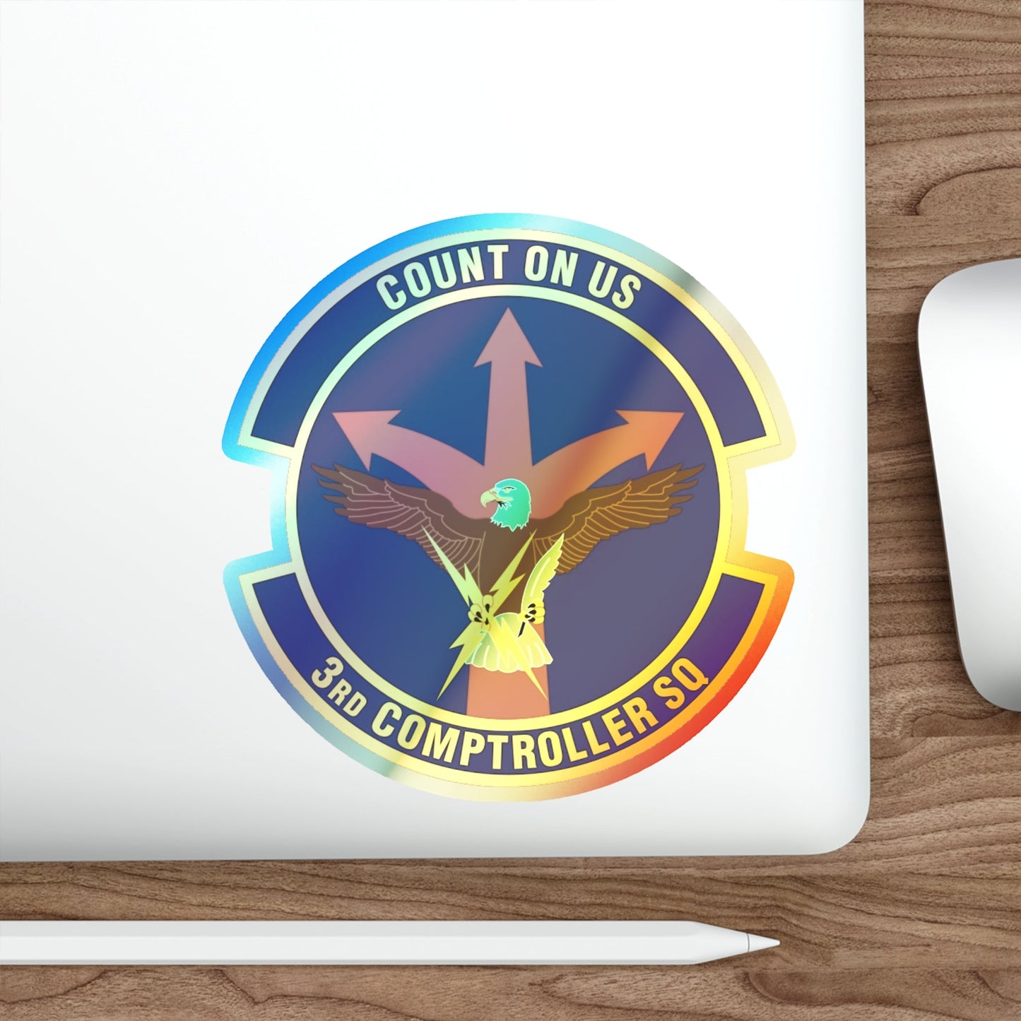 3d Comptroller Squadron (U.S. Air Force) Holographic STICKER Die-Cut Vinyl Decal-The Sticker Space