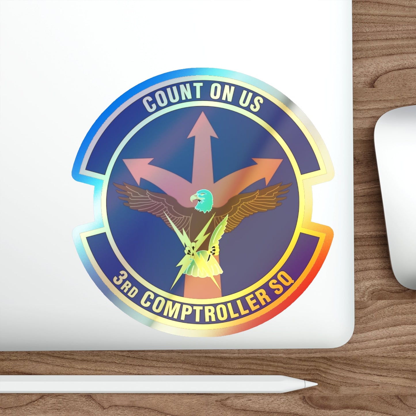 3d Comptroller Squadron (U.S. Air Force) Holographic STICKER Die-Cut Vinyl Decal-The Sticker Space