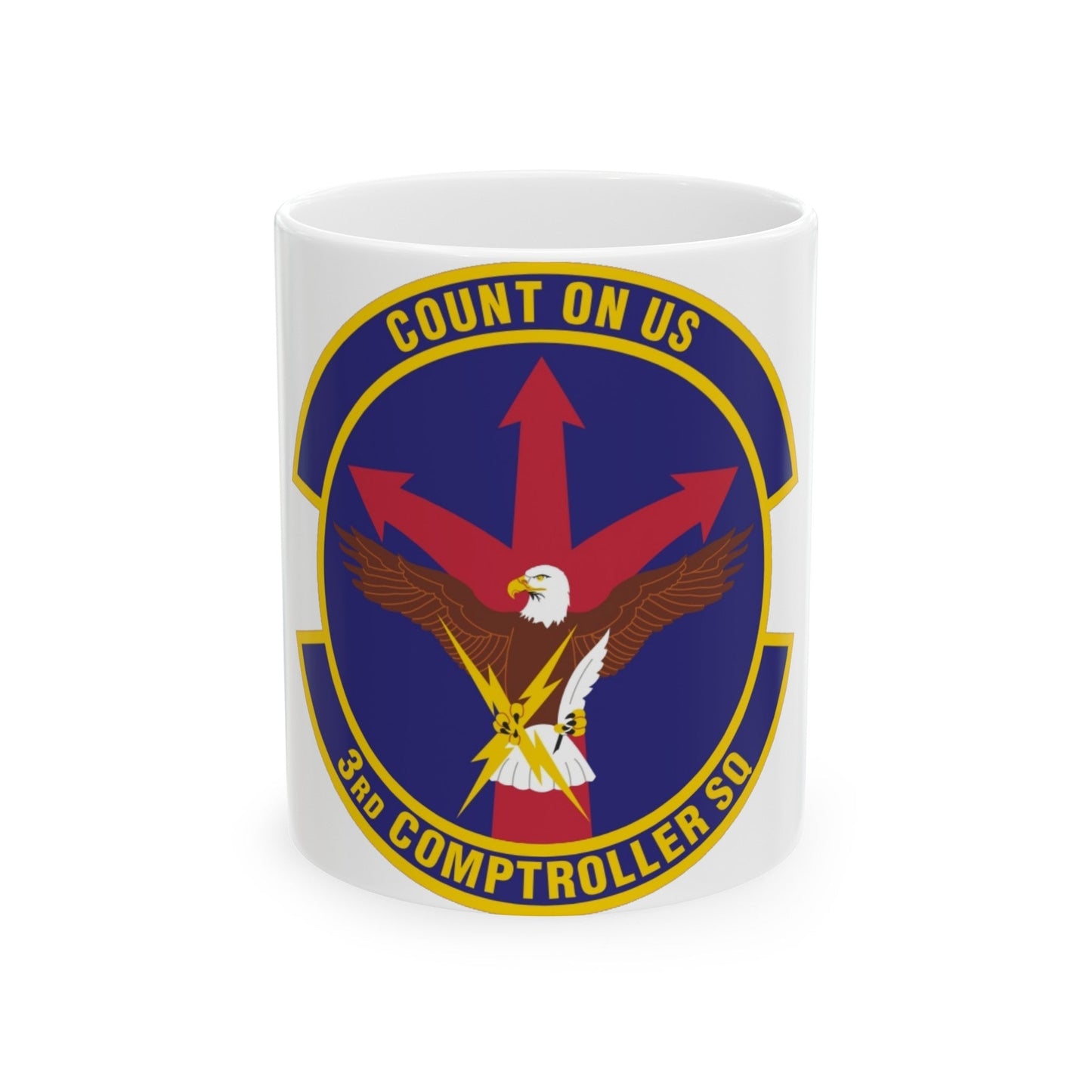 3d Comptroller Squadron (U.S. Air Force) White Coffee Mug-11oz-The Sticker Space