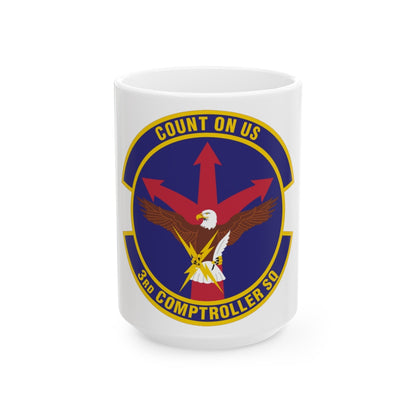 3d Comptroller Squadron (U.S. Air Force) White Coffee Mug-15oz-The Sticker Space