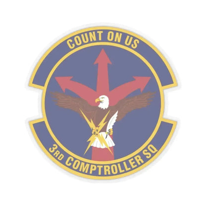 3d Comptroller Squadron (U.S. Air Force) STICKER Vinyl Kiss-Cut Decal 2 Inch Transparent - The Sticker Space