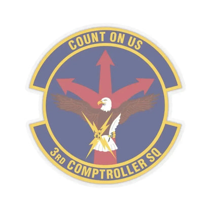 3d Comptroller Squadron (U.S. Air Force) STICKER Vinyl Kiss-Cut Decal 4 Inch Transparent - The Sticker Space