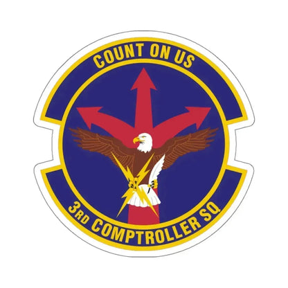 3d Comptroller Squadron (U.S. Air Force) STICKER Vinyl Kiss-Cut Decal 4 Inch White - The Sticker Space