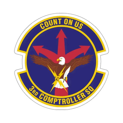3d Comptroller Squadron (U.S. Air Force) STICKER Vinyl Kiss-Cut Decal 6 Inch White - The Sticker Space