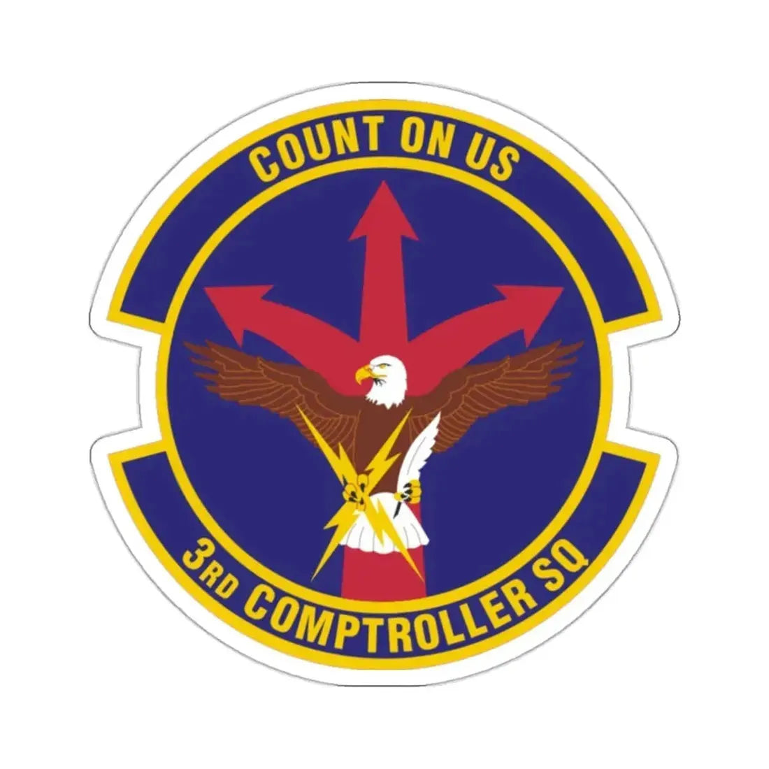 3d Comptroller Squadron (U.S. Air Force) STICKER Vinyl Kiss-Cut Decal - The Sticker Space