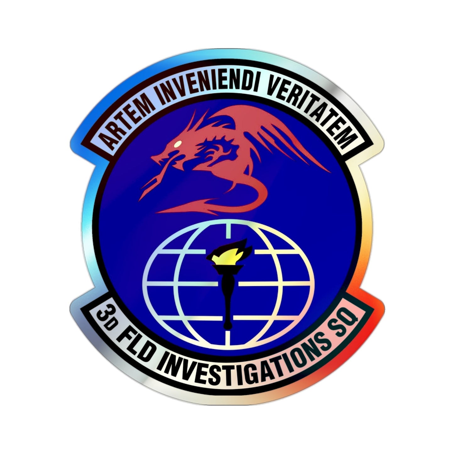 3d Field Investigations Squadron (U.S. Air Force) Holographic STICKER Die-Cut Vinyl Decal-2 Inch-The Sticker Space