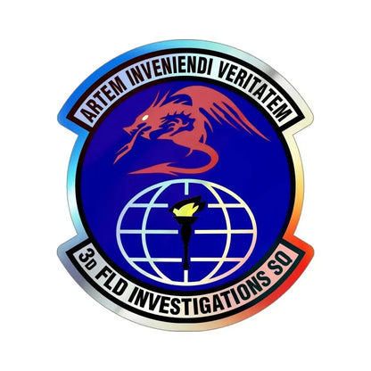 3d Field Investigations Squadron (U.S. Air Force) Holographic STICKER Die-Cut Vinyl Decal 4 Inch Holographic - The Sticker Space