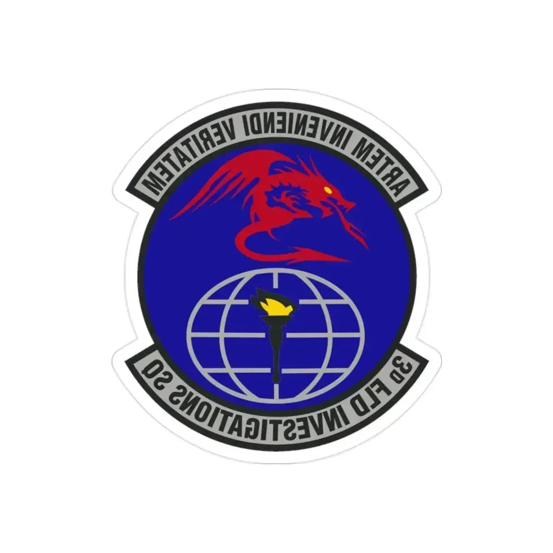 3d Field Investigations Squadron (U.S. Air Force) REVERSE PRINT Transparent Die-Cut STICKER 2 Inch Die-Cut Transparent - The Sticker Space