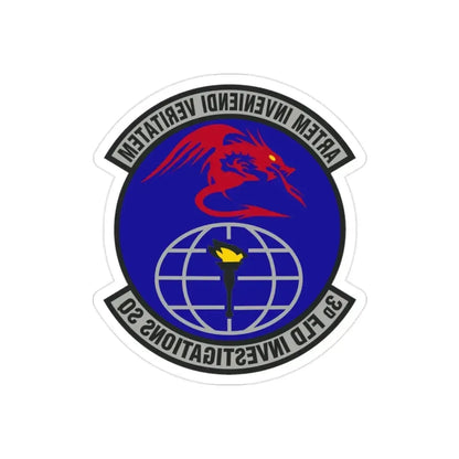 3d Field Investigations Squadron (U.S. Air Force) REVERSE PRINT Transparent Die-Cut STICKER - The Sticker Space
