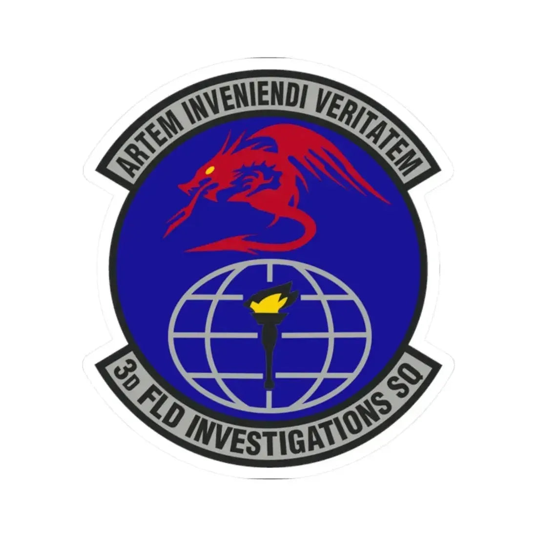 3d Field Investigations Squadron (U.S. Air Force) STICKER Vinyl Kiss-Cut Decal 2 Inch White - The Sticker Space