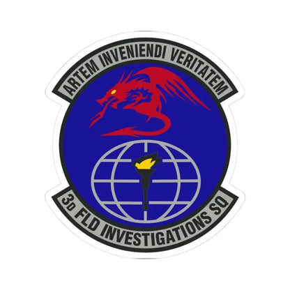 3d Field Investigations Squadron (U.S. Air Force) STICKER Vinyl Kiss-Cut Decal 3 Inch White - The Sticker Space