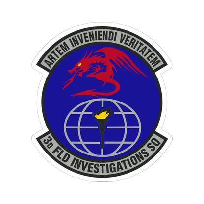 3d Field Investigations Squadron (U.S. Air Force) STICKER Vinyl Kiss-Cut Decal 4 Inch White - The Sticker Space