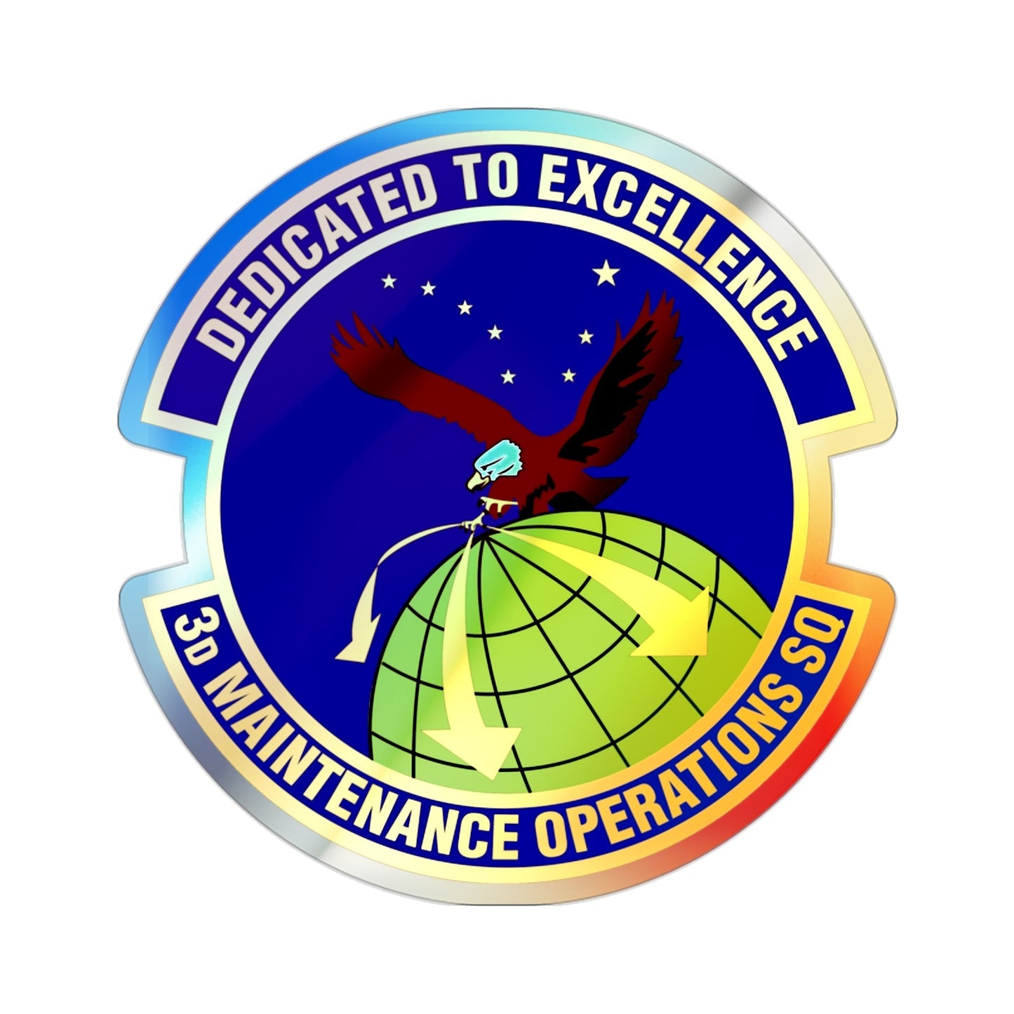 3d Maintenance Operations Squadron (U.S. Air Force) Holographic STICKER Die-Cut Vinyl Decal-2 Inch-The Sticker Space