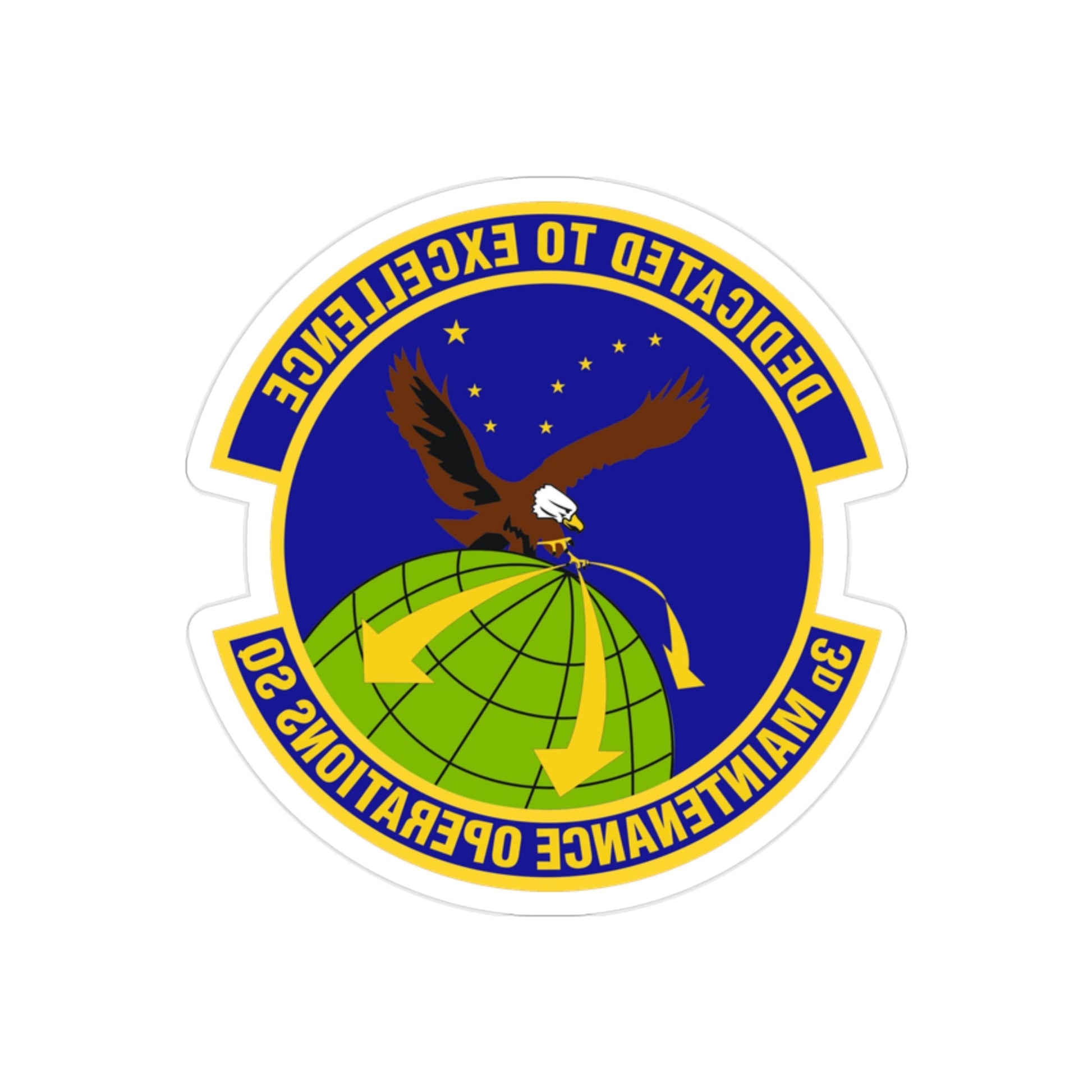 3d Maintenance Operations Squadron (U.S. Air Force) REVERSE PRINT Transparent STICKER-2" × 2"-The Sticker Space