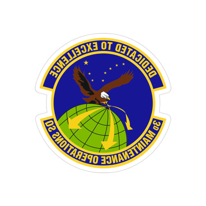 3d Maintenance Operations Squadron (U.S. Air Force) REVERSE PRINT Transparent STICKER-3" × 3"-The Sticker Space