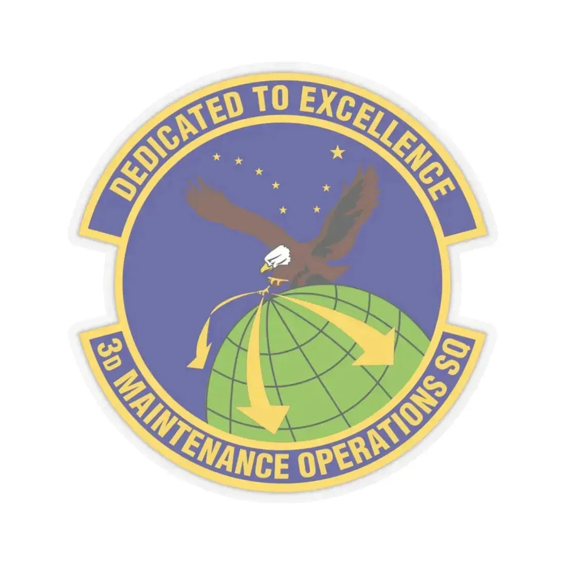 3d Maintenance Operations Squadron (U.S. Air Force) STICKER Vinyl Kiss-Cut Decal 3 Inch Transparent - The Sticker Space