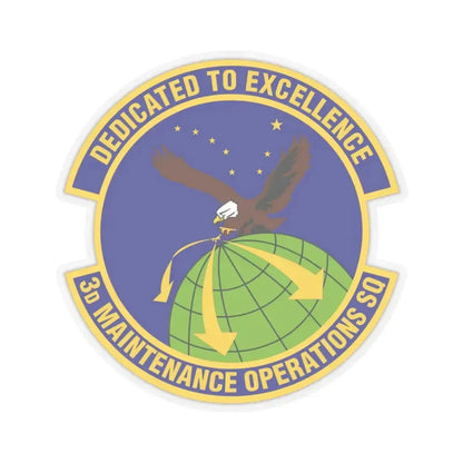 3d Maintenance Operations Squadron (U.S. Air Force) STICKER Vinyl Kiss-Cut Decal 3 Inch Transparent - The Sticker Space