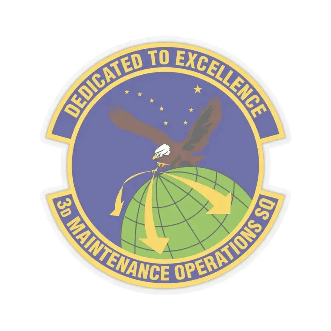 3d Maintenance Operations Squadron (U.S. Air Force) STICKER Vinyl Kiss-Cut Decal 6 Inch Transparent - The Sticker Space