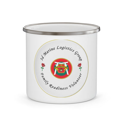 3d Marines Logistics Group Family Readiness Volunteer (USMC) Enamel Mug-12oz-The Sticker Space