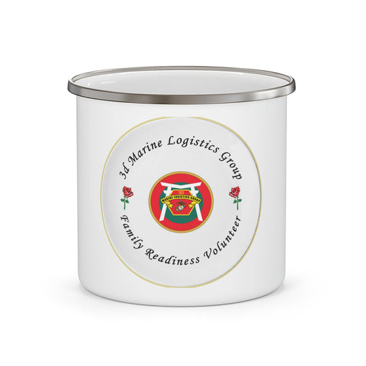 3d Marines Logistics Group Family Readiness Volunteer (USMC) Enamel Mug-12oz-The Sticker Space