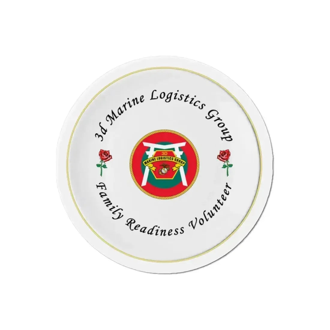 3d Marines Logistics Group Family Readiness Volunteer (USMC) Refrigerator Magnet 2 Inch - The Sticker Space