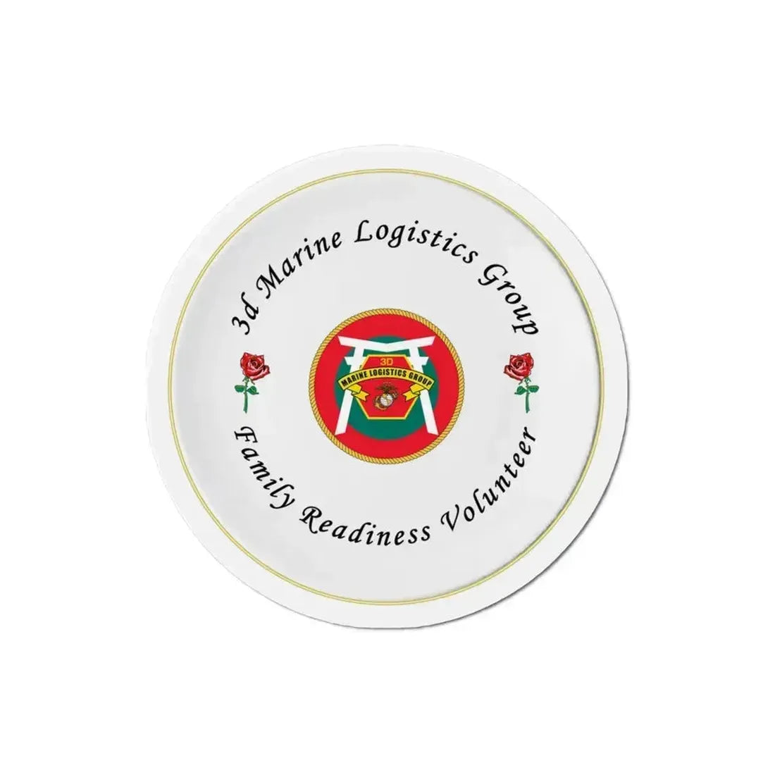 3d Marines Logistics Group Family Readiness Volunteer (USMC) Refrigerator Magnet 3 Inch - The Sticker Space