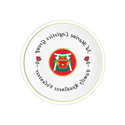 3d Marines Logistics Group Family Readiness Volunteer (USMC) REVERSE PRINT Transparent Die-Cut STICKER 6 Inch Die-Cut Transparent - The Sticker Space