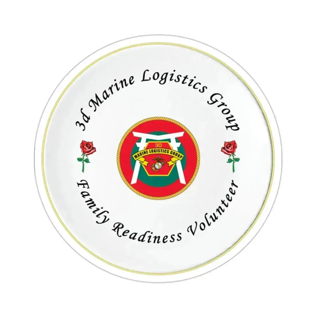 3d Marines Logistics Group Family Readiness Volunteer (USMC) STICKER Vinyl Die-Cut Decal 2 Inch - The Sticker Space