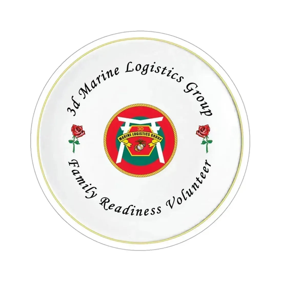 3d Marines Logistics Group Family Readiness Volunteer (USMC) STICKER Vinyl Die-Cut Decal 3 Inch - The Sticker Space