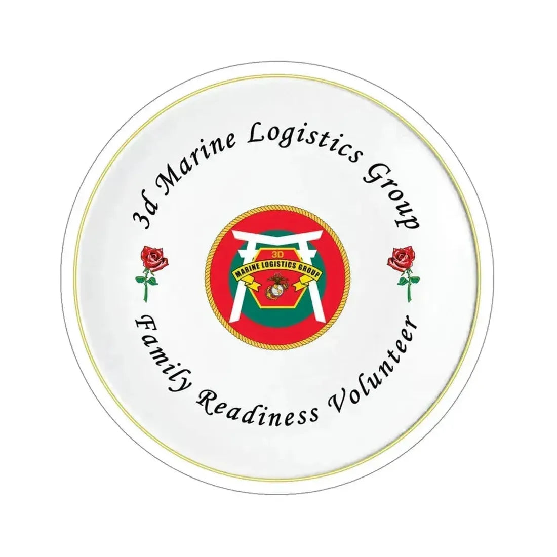 3d Marines Logistics Group Family Readiness Volunteer (USMC) STICKER Vinyl Die-Cut Decal 4 Inch - The Sticker Space