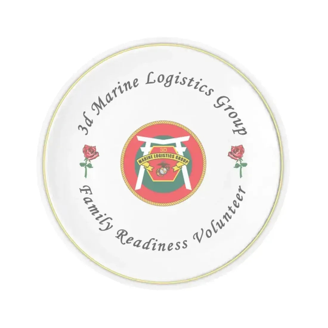 3d Marines Logistics Group Family Readiness Volunteer (USMC) STICKER Vinyl Kiss-Cut Decal 2 Inch Transparent - The Sticker Space