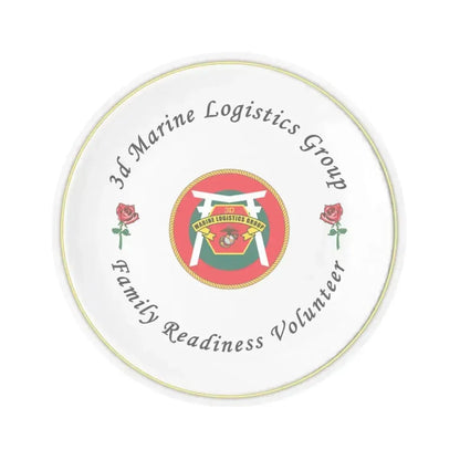 3d Marines Logistics Group Family Readiness Volunteer (USMC) STICKER Vinyl Kiss-Cut Decal 3 Inch Transparent - The Sticker Space