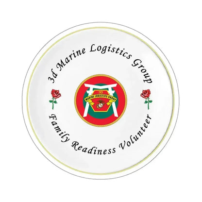 3d Marines Logistics Group Family Readiness Volunteer (USMC) STICKER Vinyl Kiss-Cut Decal 3 Inch White - The Sticker Space
