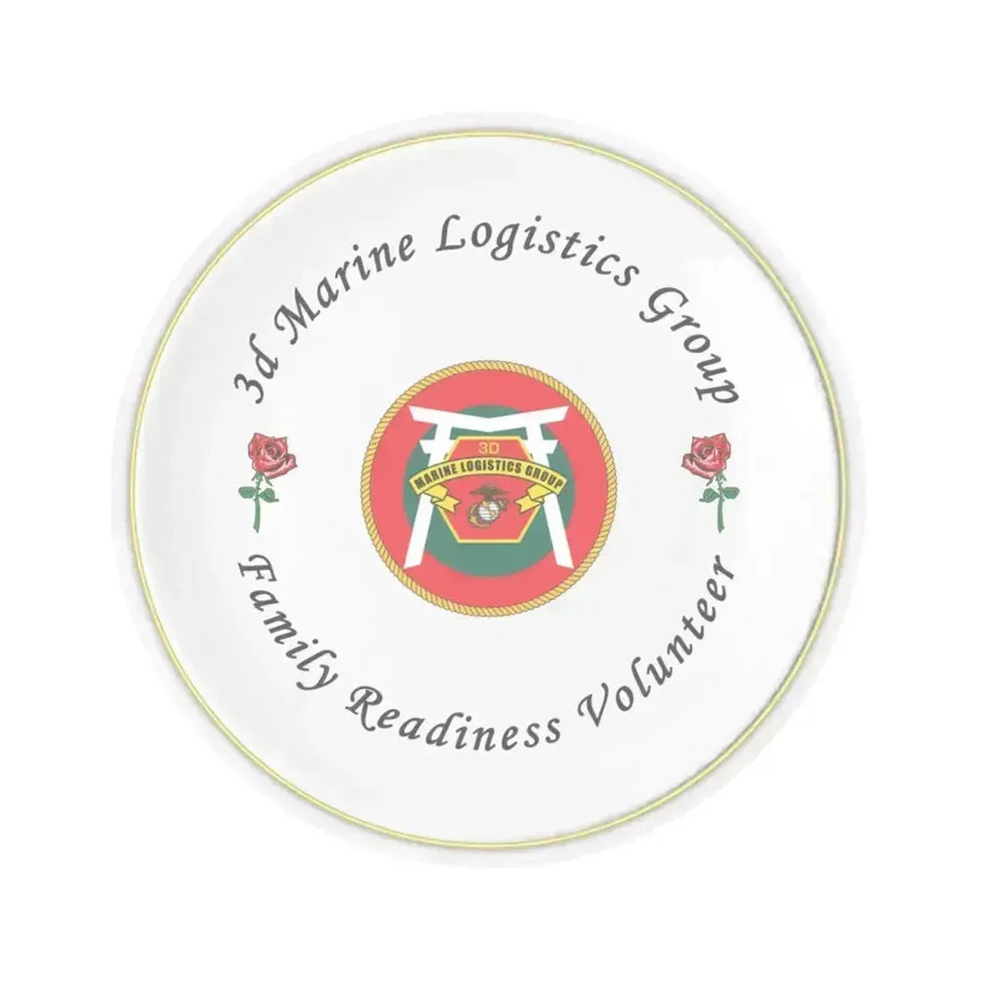 3d Marines Logistics Group Family Readiness Volunteer (USMC) STICKER Vinyl Kiss-Cut Decal 4 Inch Transparent - The Sticker Space
