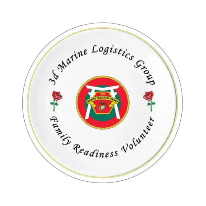 3d Marines Logistics Group Family Readiness Volunteer (USMC) STICKER Vinyl Kiss-Cut Decal 4 Inch White - The Sticker Space