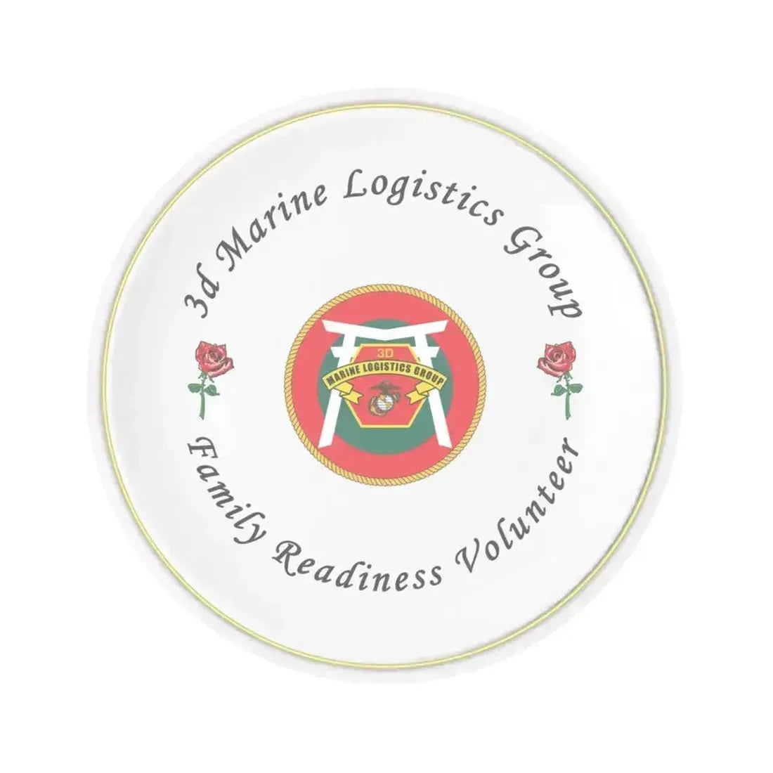 3d Marines Logistics Group Family Readiness Volunteer (USMC) STICKER Vinyl Kiss-Cut Decal 6 Inch Transparent - The Sticker Space