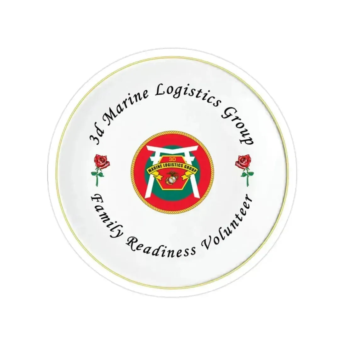 3d Marines Logistics Group Family Readiness Volunteer (USMC) Transparent STICKER Die-Cut Vinyl Decal 2 Inch - The Sticker Space