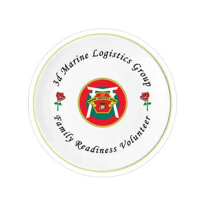 3d Marines Logistics Group Family Readiness Volunteer (USMC) Transparent STICKER Die-Cut Vinyl Decal 2 Inch - The Sticker Space