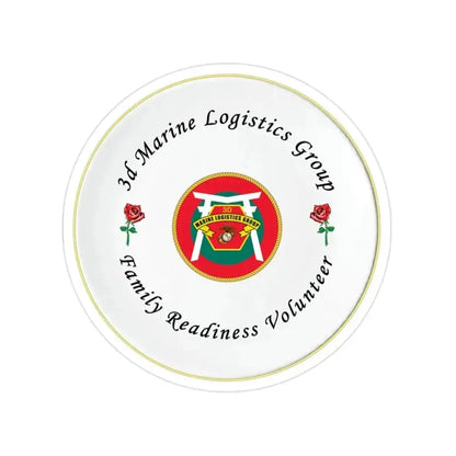 3d Marines Logistics Group Family Readiness Volunteer (USMC) Transparent STICKER Die-Cut Vinyl Decal 2 Inch - The Sticker Space