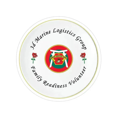 3d Marines Logistics Group Family Readiness Volunteer (USMC) Transparent STICKER Die-Cut Vinyl Decal 3 Inch - The Sticker Space