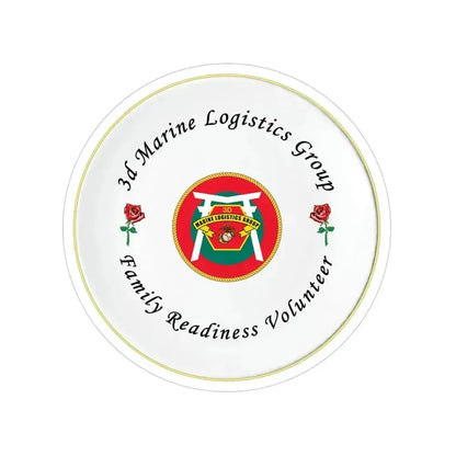 3d Marines Logistics Group Family Readiness Volunteer (USMC) Transparent STICKER Die-Cut Vinyl Decal 3 Inch - The Sticker Space