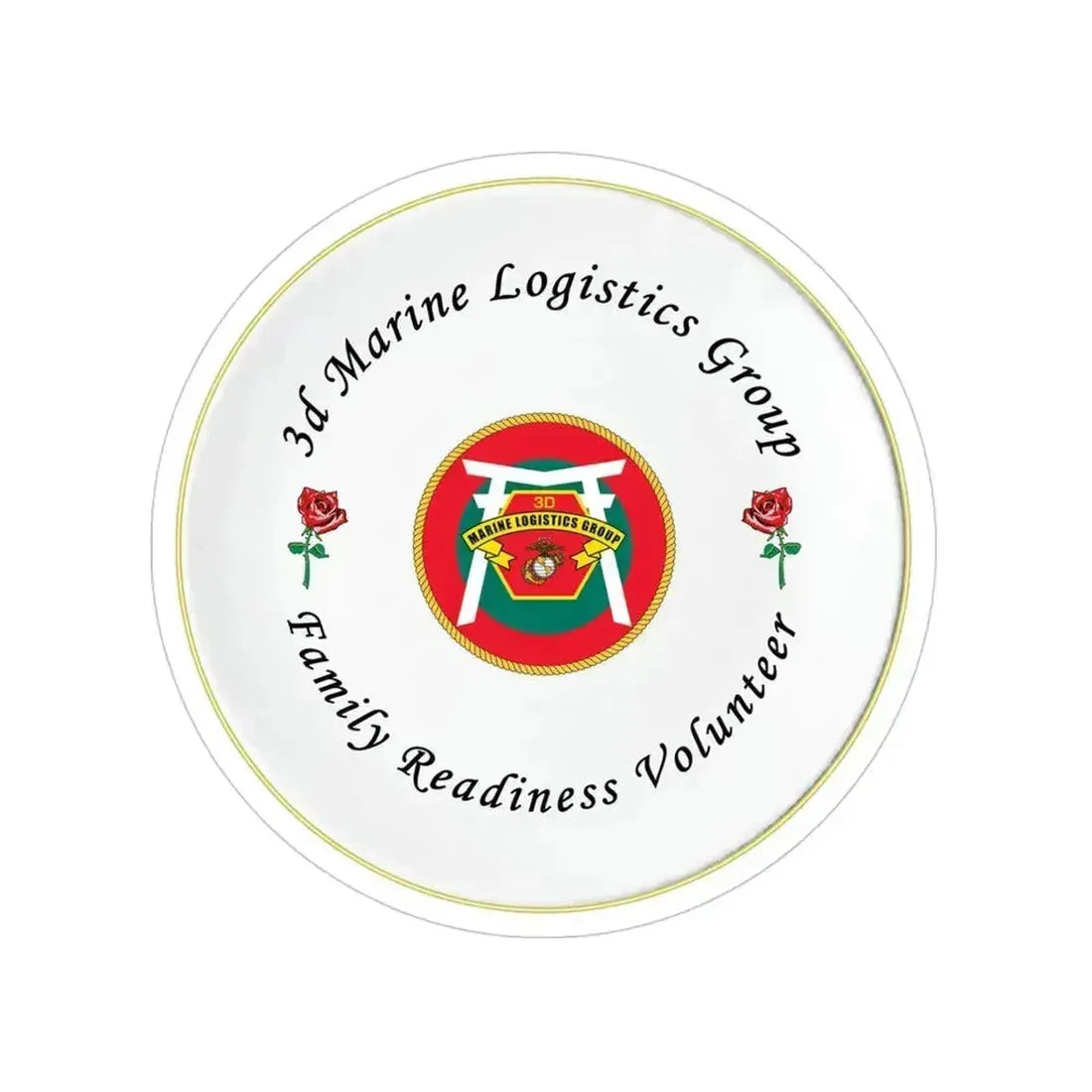 3d Marines Logistics Group Family Readiness Volunteer (USMC) Transparent STICKER Die-Cut Vinyl Decal 4 Inch - The Sticker Space