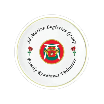 3d Marines Logistics Group Family Readiness Volunteer (USMC) Transparent STICKER Die-Cut Vinyl Decal 4 Inch - The Sticker Space