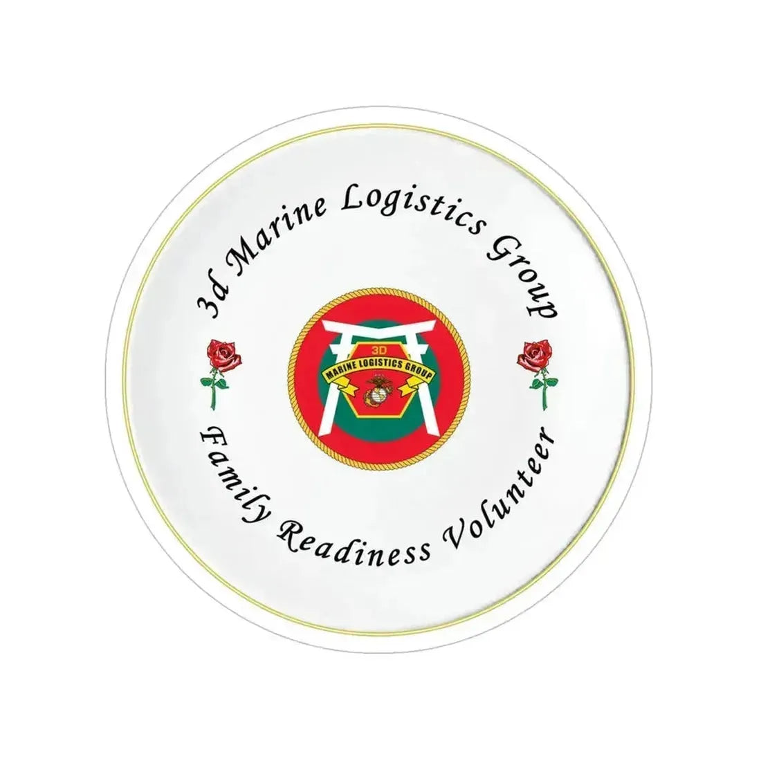 3d Marines Logistics Group Family Readiness Volunteer (USMC) Transparent STICKER Die-Cut Vinyl Decal 5 Inch - The Sticker Space