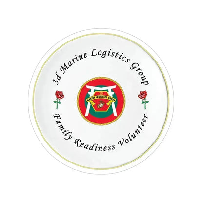 3d Marines Logistics Group Family Readiness Volunteer (USMC) Transparent STICKER Die-Cut Vinyl Decal 5 Inch - The Sticker Space