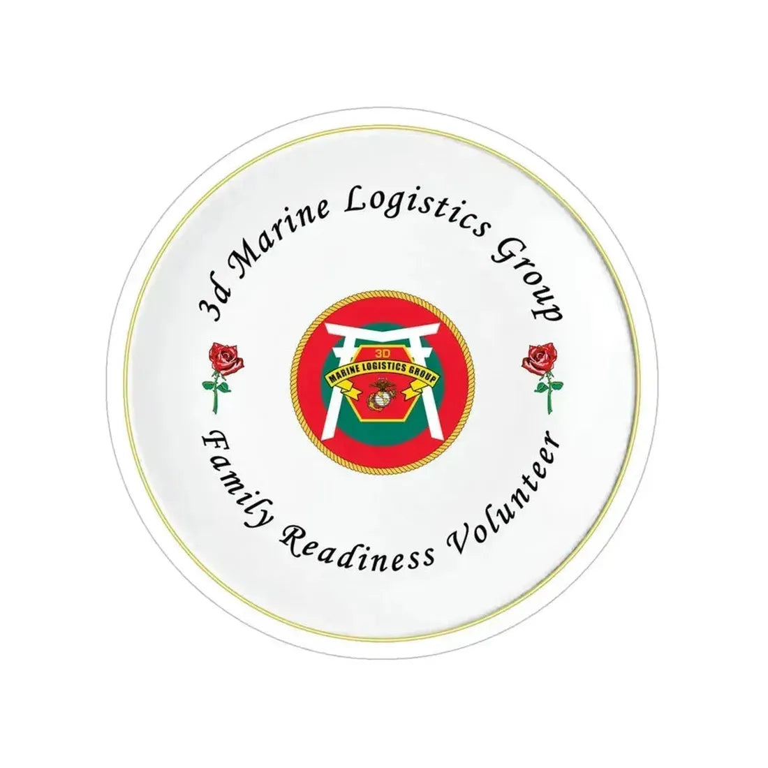 3d Marines Logistics Group Family Readiness Volunteer (USMC) Transparent STICKER Die-Cut Vinyl Decal 5 Inch - The Sticker Space