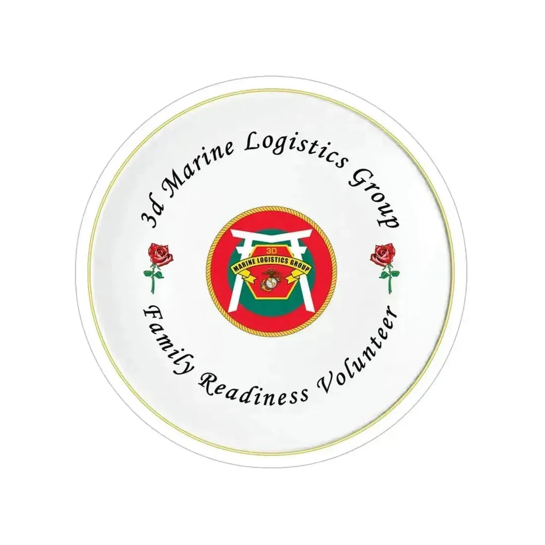 3d Marines Logistics Group Family Readiness Volunteer (USMC) Transparent STICKER Die-Cut Vinyl Decal 6 Inch - The Sticker Space